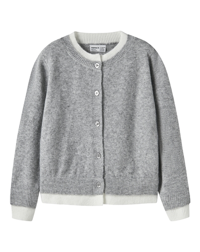 Name it - NKFNikita Strik Cardigan - Grey Melange